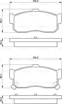 BOSCH 0 986 461 144 - Bremžu uzliku kompl., Disku bremzes ps1.lv