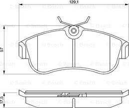 BOSCH 0 986 461 147 - Bremžu uzliku kompl., Disku bremzes ps1.lv