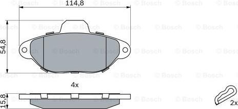 BOSCH 0 986 461 119 - Bremžu uzliku kompl., Disku bremzes ps1.lv