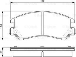 BOSCH 0 986 461 134 - Bremžu uzliku kompl., Disku bremzes ps1.lv