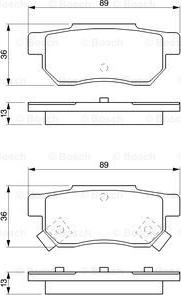 BOSCH 0 986 461 131 - Bremžu uzliku kompl., Disku bremzes ps1.lv