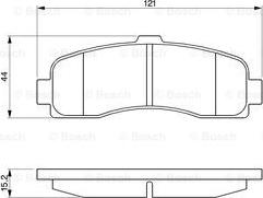 BOSCH 0 986 461 122 - Bremžu uzliku kompl., Disku bremzes ps1.lv