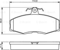 BOSCH 0 986 468 613 - Bremžu uzliku kompl., Disku bremzes ps1.lv