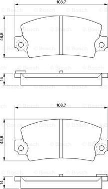 BOSCH 0 986 463 490 - Bremžu uzliku kompl., Disku bremzes ps1.lv