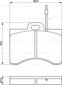 BOSCH 0 986 463 561 - Bremžu uzliku kompl., Disku bremzes ps1.lv