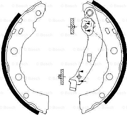 BOSCH 0 986 487 577 - Bremžu loku komplekts ps1.lv