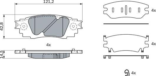 BOSCH 0 986 424 927 - Bremžu uzliku kompl., Disku bremzes ps1.lv