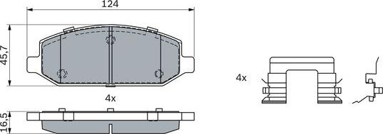 BOSCH 0 986 424 440 - Bremžu uzliku kompl., Disku bremzes ps1.lv