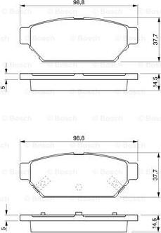 BOSCH 0 986 424 464 - Bremžu uzliku kompl., Disku bremzes ps1.lv