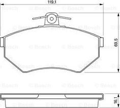 BOSCH 0 986 424 468 - Bremžu uzliku kompl., Disku bremzes ps1.lv