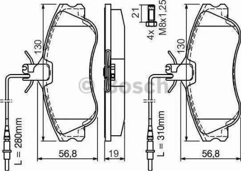 BOSCH F 026 000 066 - Bremžu uzliku kompl., Disku bremzes ps1.lv