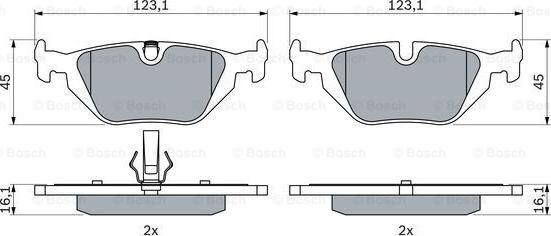 BOSCH 0 986 424 484 - Bremžu uzliku kompl., Disku bremzes ps1.lv