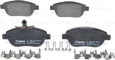 BOSCH 0 986 424 596 - Bremžu uzliku kompl., Disku bremzes ps1.lv