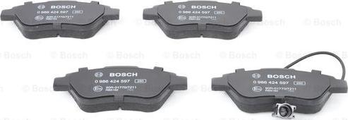 BOSCH 0 986 424 597 - Bremžu uzliku kompl., Disku bremzes ps1.lv