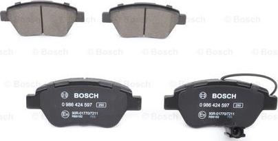 BOSCH 0 986 424 597 - Bremžu uzliku kompl., Disku bremzes ps1.lv