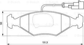 BOSCH 0 986 424 543 - Bremžu uzliku kompl., Disku bremzes ps1.lv