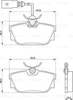 BOSCH 0 986 424 542 - Bremžu uzliku kompl., Disku bremzes ps1.lv