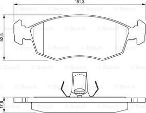 BOSCH 0 986 424 554 - Bremžu uzliku kompl., Disku bremzes ps1.lv