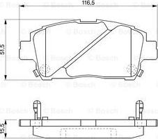 BOSCH 0 986 424 534 - Bremžu uzliku kompl., Disku bremzes ps1.lv