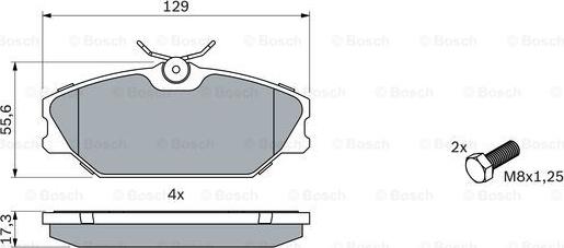 BOSCH 0 986 424 533 - Bremžu uzliku kompl., Disku bremzes ps1.lv