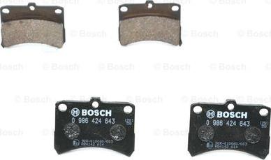 BOSCH 0 986 424 643 - Bremžu uzliku kompl., Disku bremzes ps1.lv