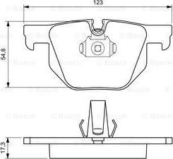 BOSCH 0 986 424 653 - Bremžu uzliku kompl., Disku bremzes ps1.lv