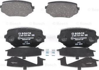 BOSCH 0 986 424 669 - Bremžu uzliku kompl., Disku bremzes ps1.lv