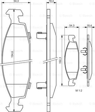 BOSCH 0 986 424 666 - Bremžu uzliku kompl., Disku bremzes ps1.lv