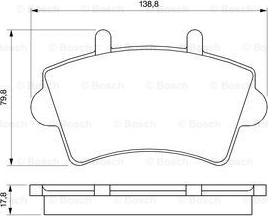 BOSCH 0 986 424 614 - Bremžu uzliku kompl., Disku bremzes ps1.lv