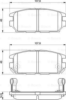 BOSCH 0 986 424 686 - Bremžu uzliku kompl., Disku bremzes ps1.lv