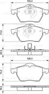 BOSCH 0 986 424 676 - Bremžu uzliku kompl., Disku bremzes ps1.lv