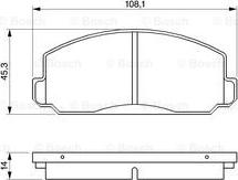 BOSCH 0 986 424 055 - Bremžu uzliku kompl., Disku bremzes ps1.lv