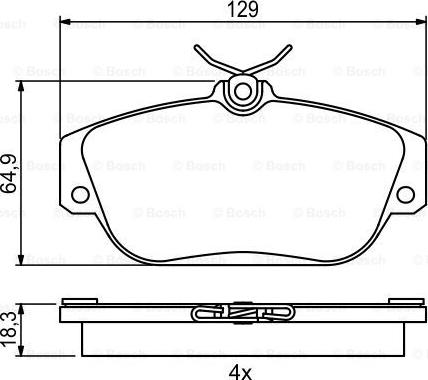 BOSCH 0 986 424 016 - Bremžu uzliku kompl., Disku bremzes ps1.lv