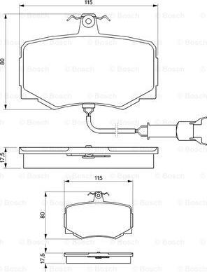 BOSCH 0 986 424 018 - Bremžu uzliku kompl., Disku bremzes ps1.lv