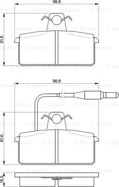 BOSCH 0 986 424 081 - Bremžu uzliku kompl., Disku bremzes ps1.lv