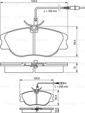 BOSCH 0 986 424 033 - Bremžu uzliku kompl., Disku bremzes ps1.lv