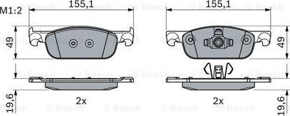 BOSCH 0 986 424 021 - Bremžu uzliku kompl., Disku bremzes ps1.lv