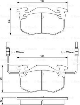 BOSCH 0 986 424 147 - Bremžu uzliku kompl., Disku bremzes ps1.lv