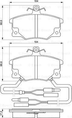 BOSCH 0 986 424 100 - Bremžu uzliku kompl., Disku bremzes ps1.lv