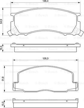 BOSCH 0 986 424 183 - Bremžu uzliku kompl., Disku bremzes ps1.lv