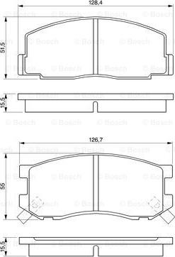 BOSCH 0 986 424 133 - Bremžu uzliku kompl., Disku bremzes ps1.lv