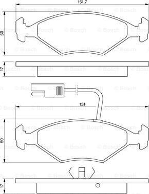 BOSCH 0 986 424 178 - Bremžu uzliku kompl., Disku bremzes ps1.lv