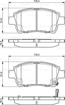 BOSCH 0 986 424 803 - Bremžu uzliku kompl., Disku bremzes ps1.lv