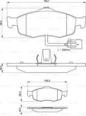 BOSCH 0 986 424 359 - Bremžu uzliku kompl., Disku bremzes ps1.lv