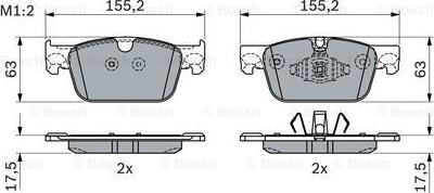 BOSCH 0 986 424 333 - Bremžu uzliku kompl., Disku bremzes ps1.lv