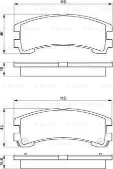 BOSCH 0 986 424 323 - Bremžu uzliku kompl., Disku bremzes ps1.lv