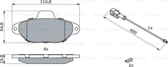 BOSCH 0 986 424 379 - Bremžu uzliku kompl., Disku bremzes ps1.lv