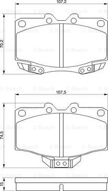 BOSCH 0 986 424 269 - Bremžu uzliku kompl., Disku bremzes ps1.lv