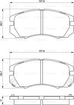 BOSCH 0 986 424 211 - Bremžu uzliku kompl., Disku bremzes ps1.lv