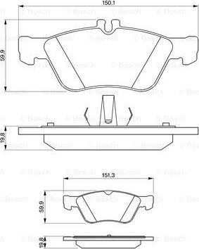 BOSCH 0 986 424 234 - Bremžu uzliku kompl., Disku bremzes ps1.lv